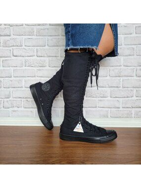 ❤️Converse Chuck Taylor XXHi Size 13 Women's Knee-high Boots Shoes Black A12325C